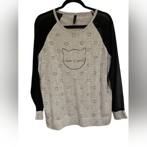 Eric + Lani cat print top sz XL